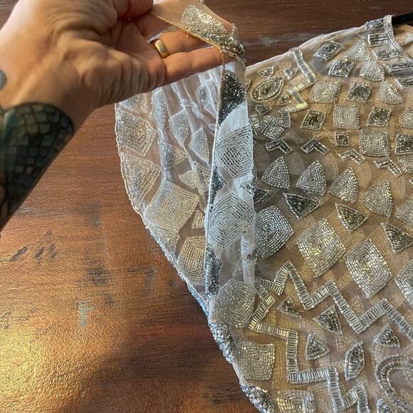 Vintage Letage Women's Jeweled Fully Beaded Mini Dress - Picture 9 of 10